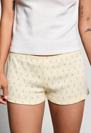 Pointelle Lemon Cottontail Shorts